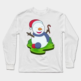 Snowman Christmas Candy cane Long Sleeve T-Shirt